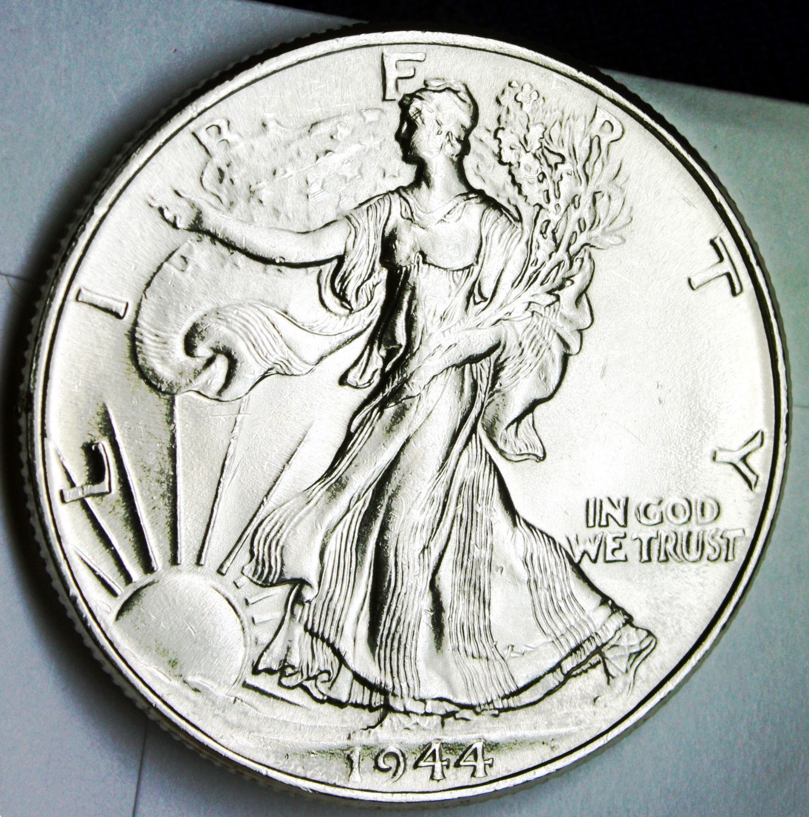 1944-p Walking Liberty Half Dollar Gem BU (Inventory A)