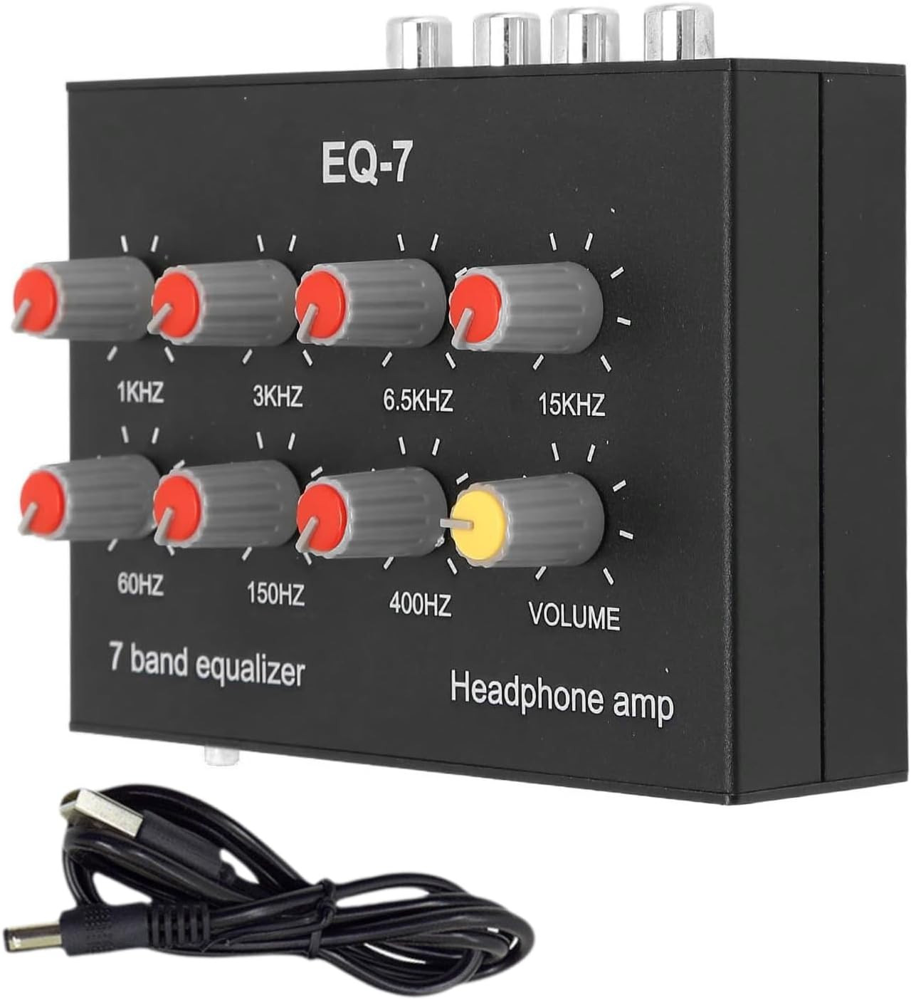 EQ 7 Band Sound Equalizer Home Audio, 2 Channel Car Audio Equalizer, 3.5Mm Inter