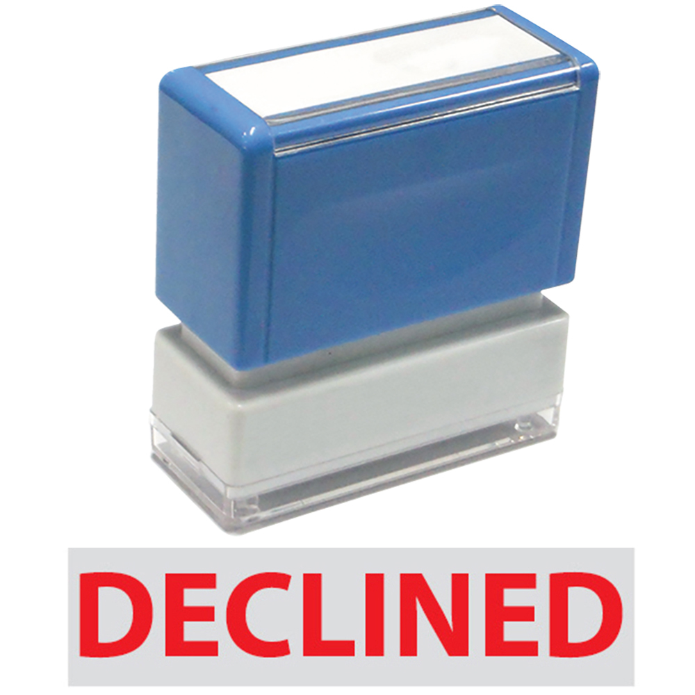 Declined - JYP PA1040 Pre-Inked Rubber Stamp (Red Ink)