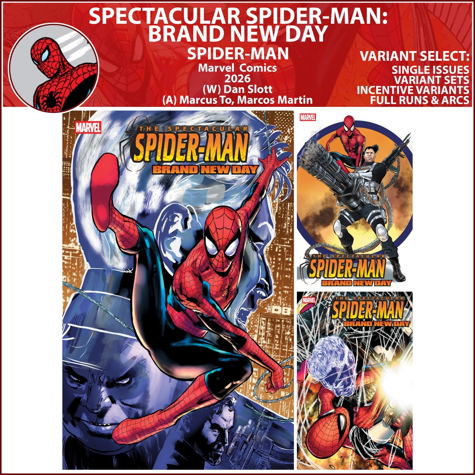 Spectacular Spider-Man: Brand New Day (2026) #1 2 3 Marvel Comics COVER SELECT