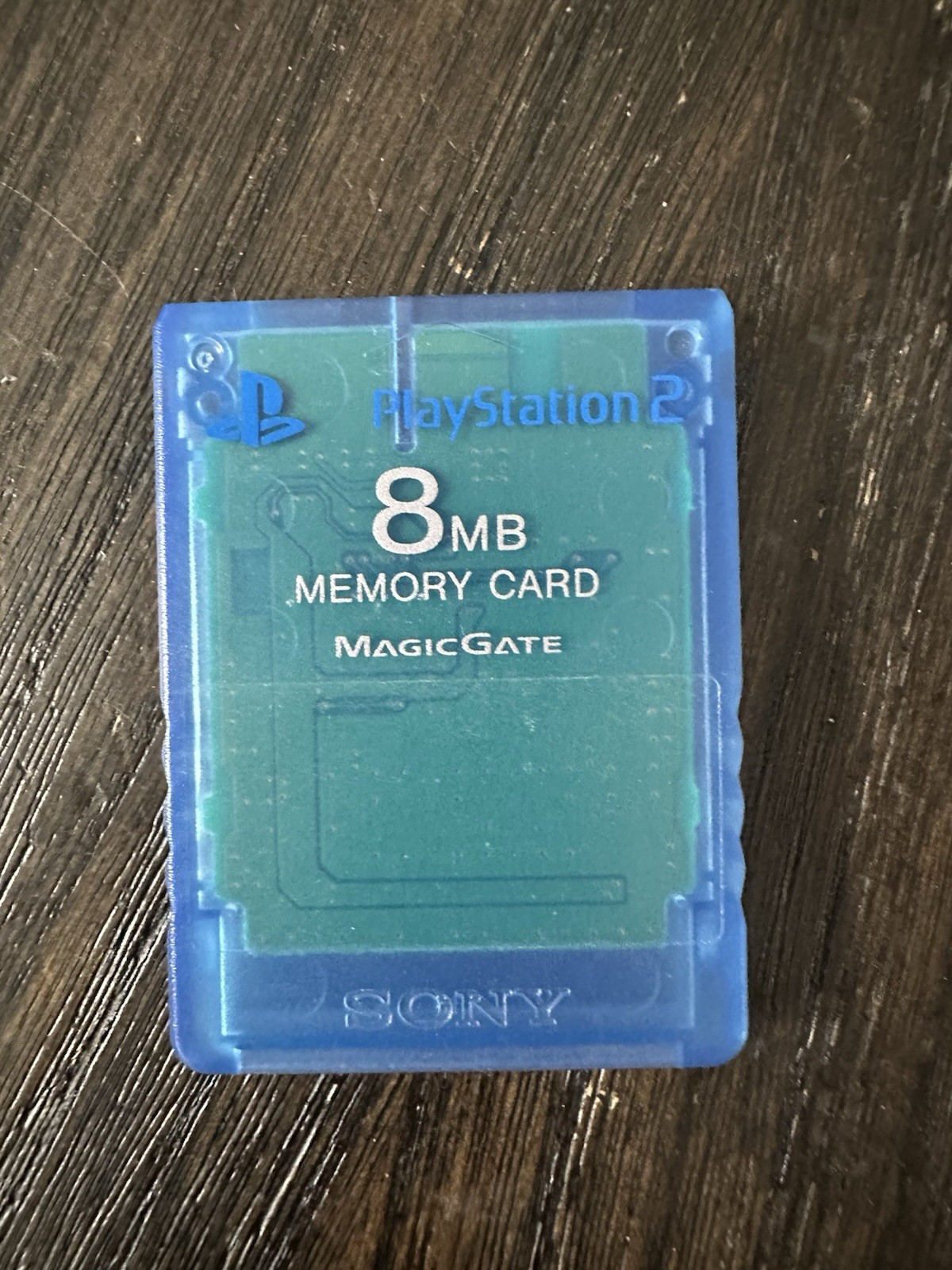 PlayStation 2 PS2 Clear Blue 8MG Memory Card SCPH-10020