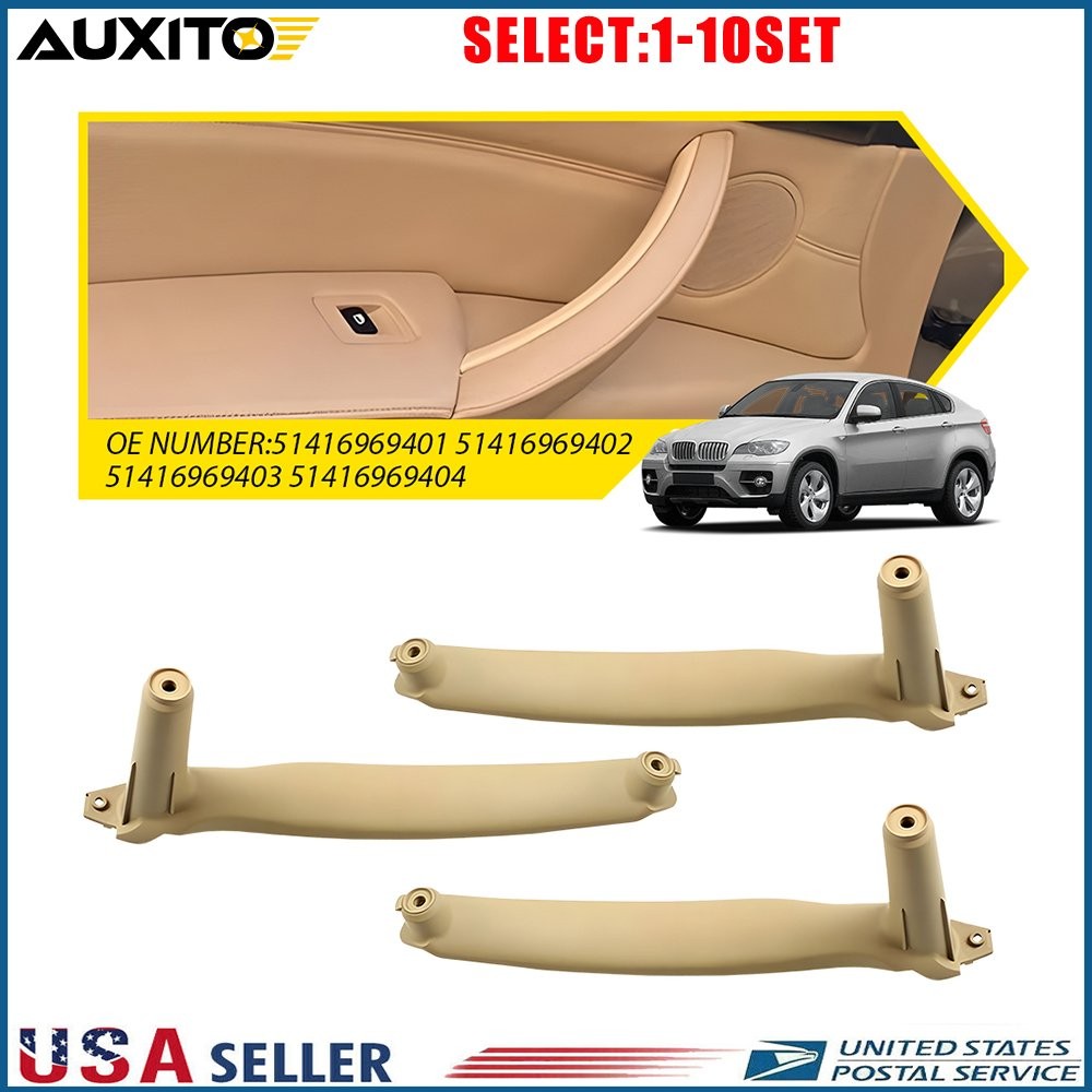 Interior Door Handle Panel Pull Cover Beige For BMW X5 X6 E70 E71 2008-14 3-30X