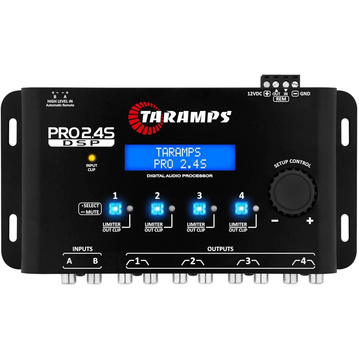 Professional Pro 2.4S DSP Audio Processor: RCA Inputs, Battery Powered Design