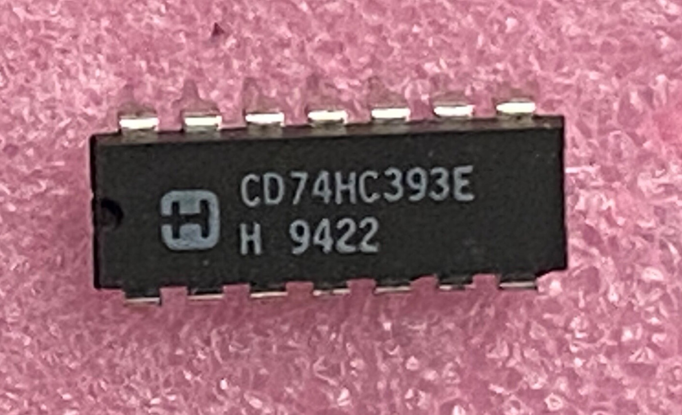 Harris CD74HC393E dual 4-state binary counter integrated Circuit