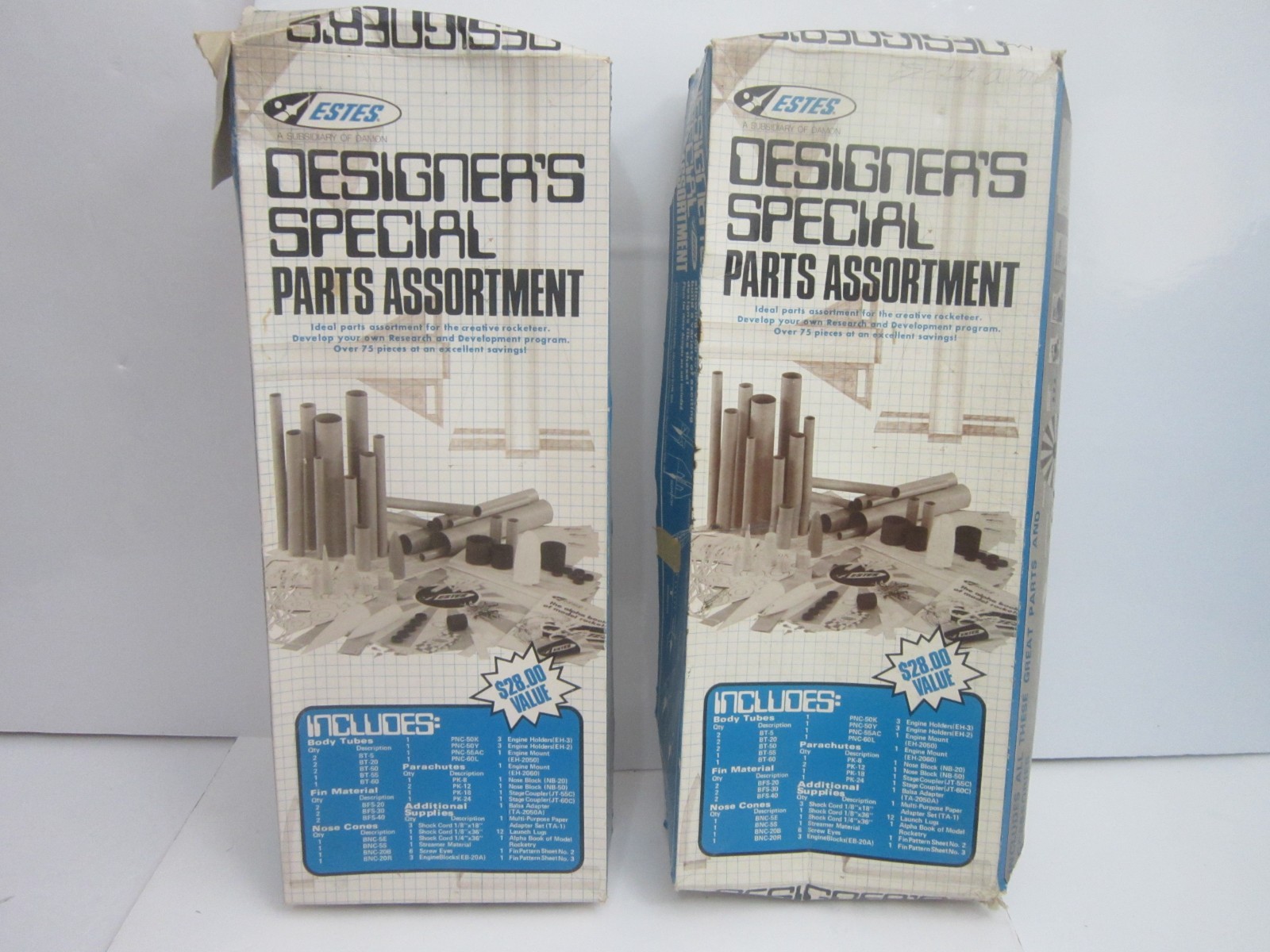 Vintage Lot of 2 ESTES Designer's Special Parts Assortment #1463 with Boxes