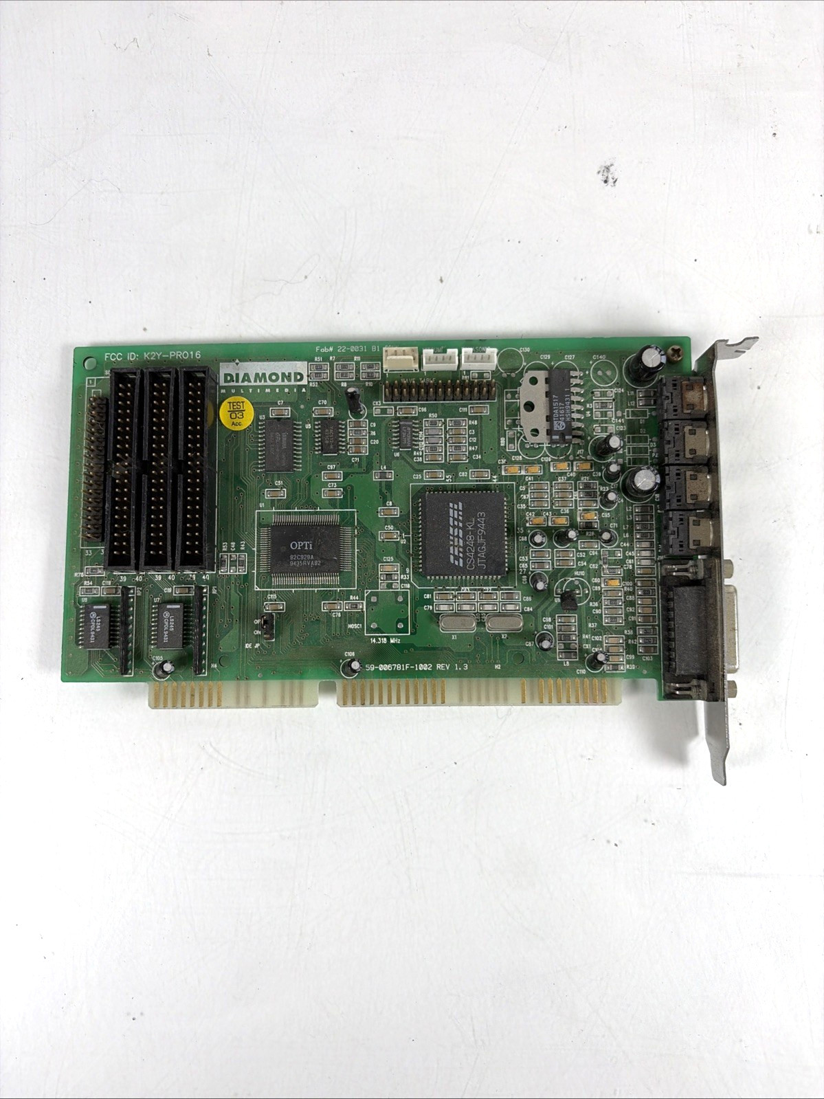 Diamond Multimedia K2Y-PRO16 / 59-006781F-1002 Rev 1.3 Retro Sound Card
