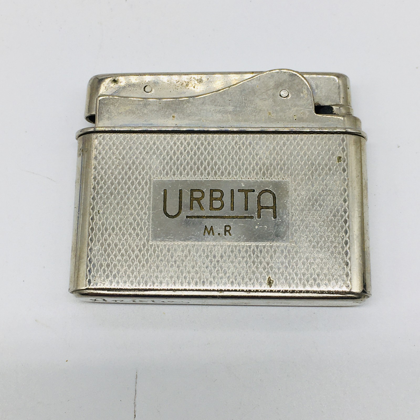 Vintage MARVIN URBITA Arista Silver Tone Pocket Lighter Collectible Tobacciana