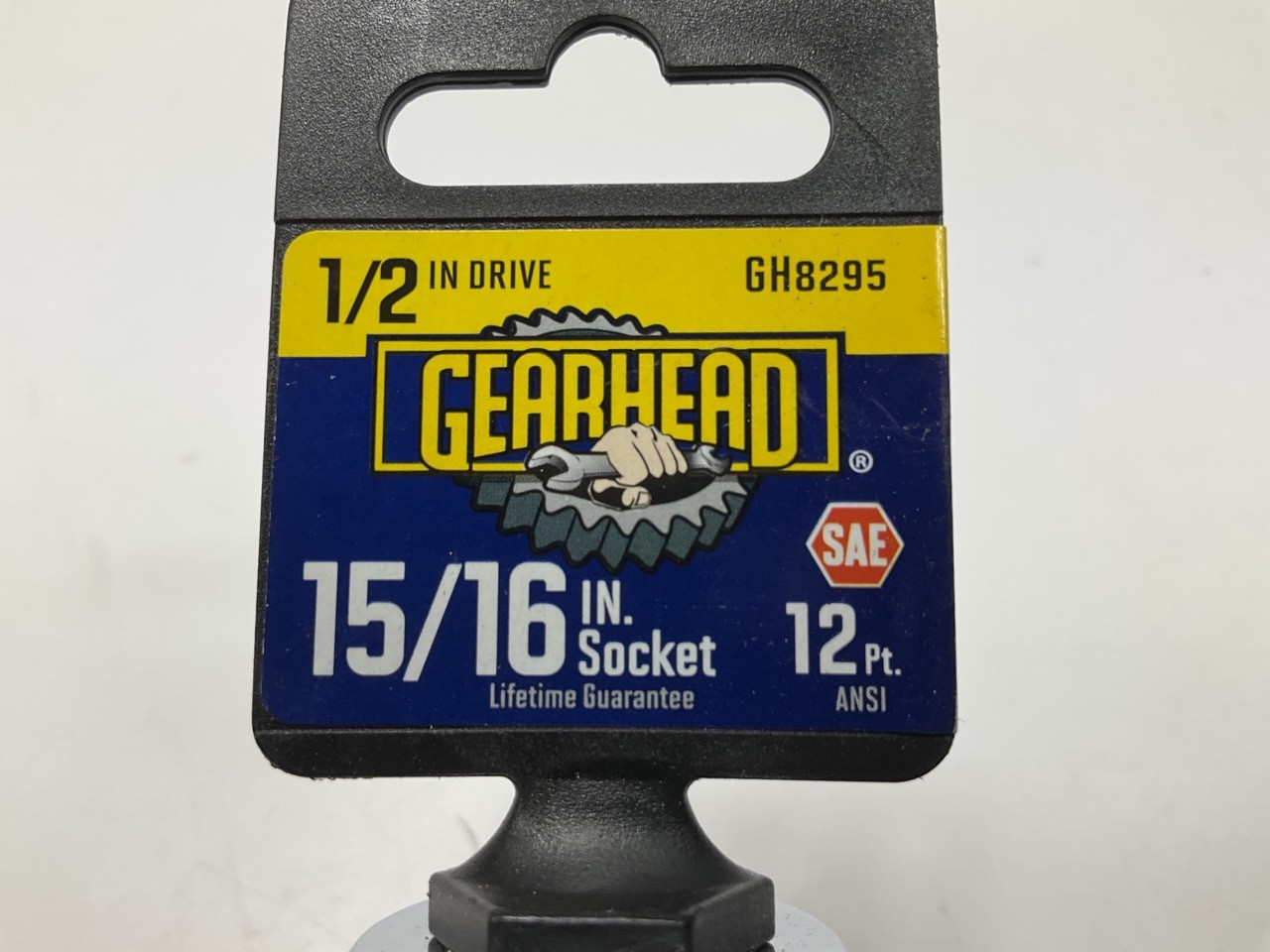 Gearhead GH8295 15/16" Shallow Socket, 12 Point, 1/2" Drive