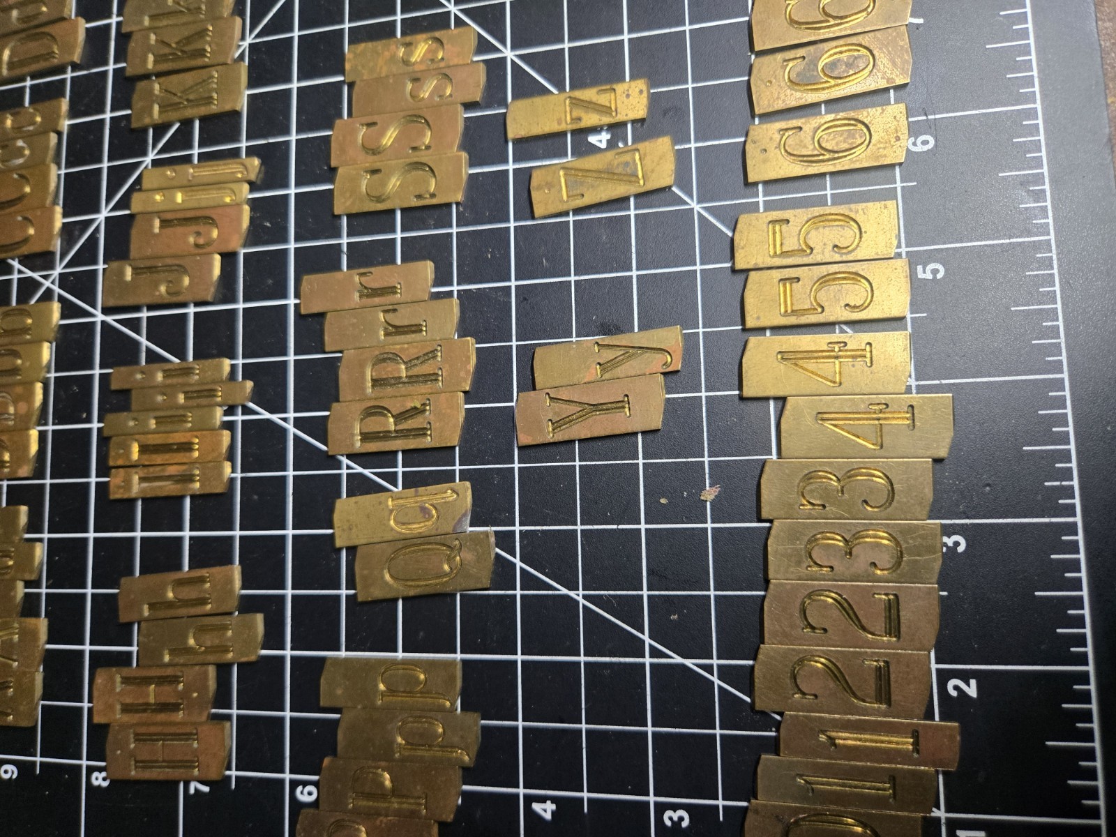 New Hermes Brass Engraving Font Set 35-310 Double Line Upper & Lower Case