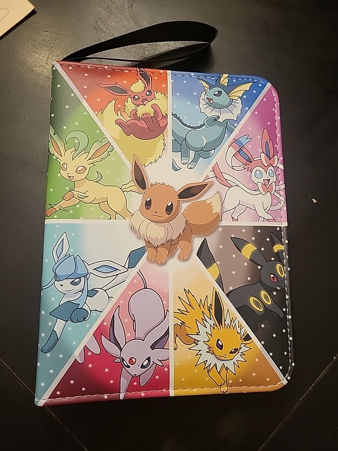 Eevee Evolutions Pokemon Binder For Card Collecting 4 Card Sleeves Per Page
