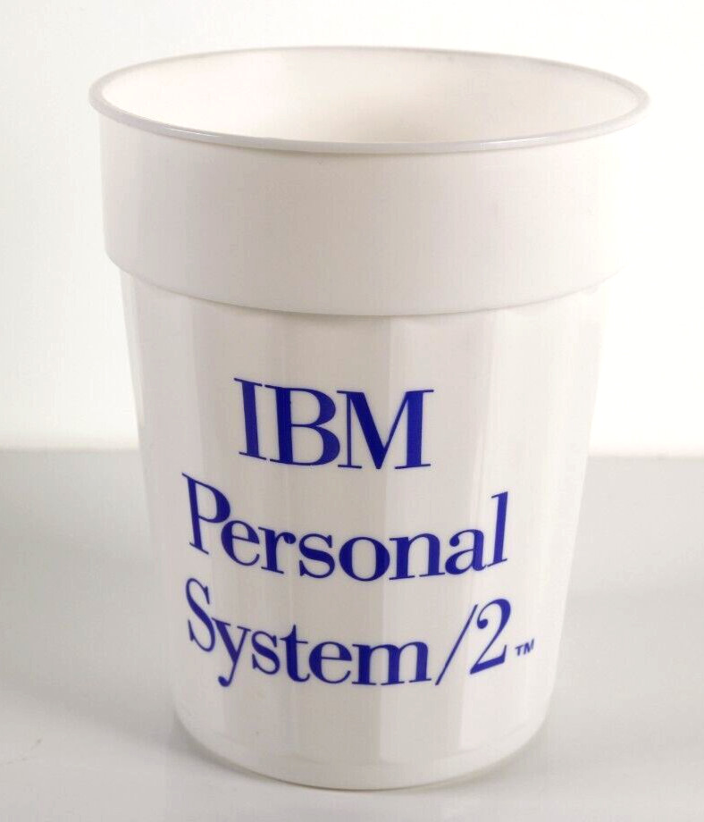 Vintage IBM System/2 Plastic Cup