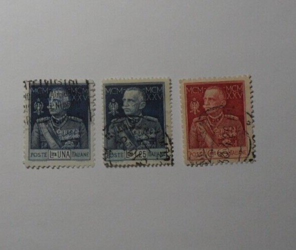 STAMPMART : ITALY 1925-1926 SCOTT#175-177 EMMANUEL III 3v FINE USED SET
