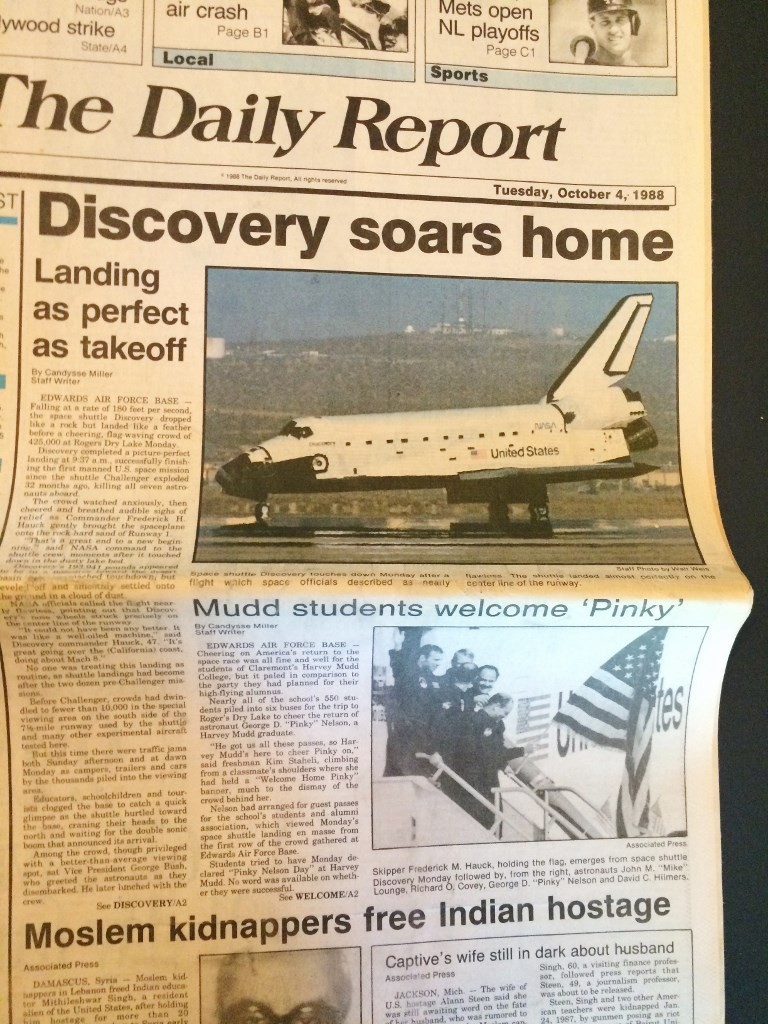 Space Shuttle Memorabilia, Official Shuttle Booklet, Viewing Passes, Newspaper