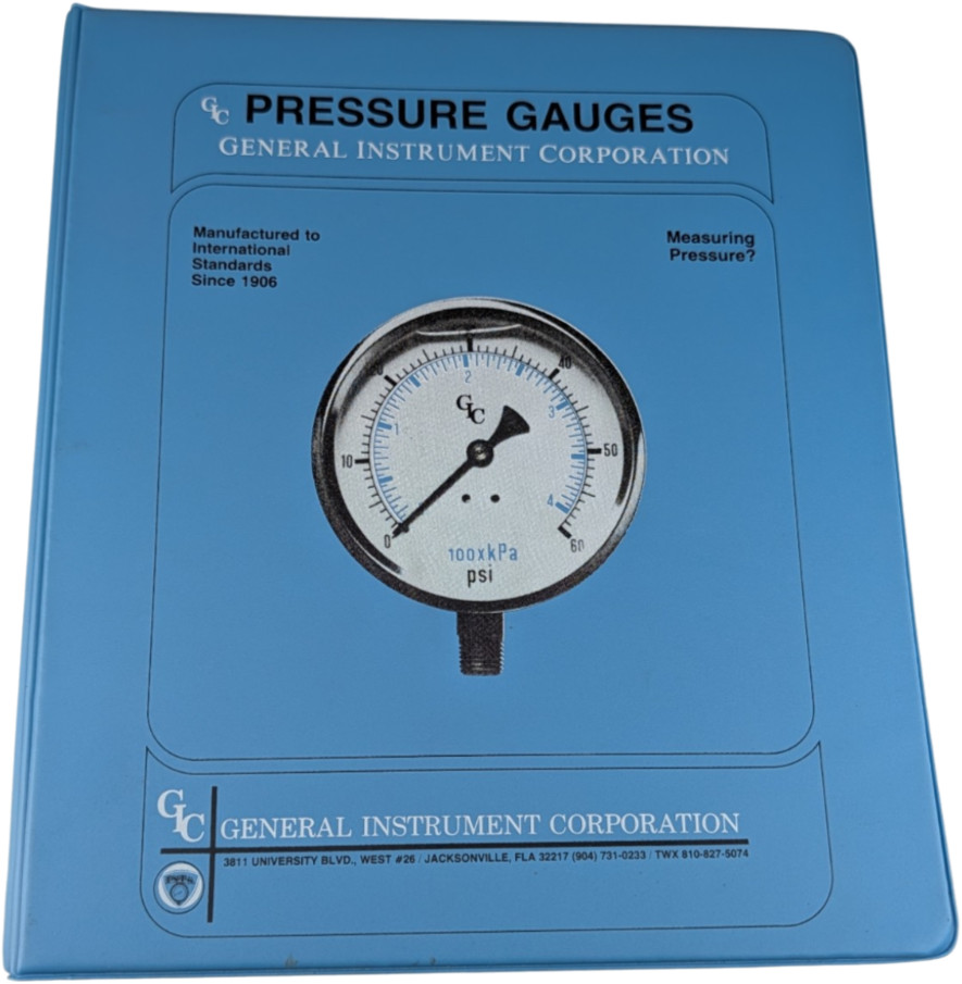 Vintage 1980s Pressure Gauge Catalog Binder McDaniel WIKA Mid West Instrument