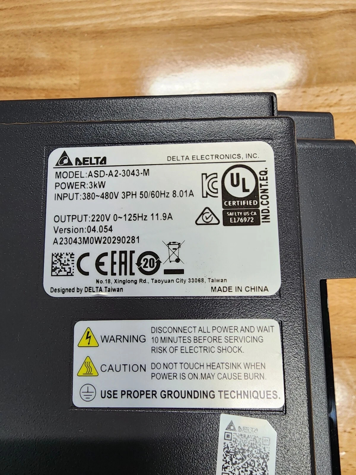 Delta ASD-A2-3043-M AC Servo Drive 3kW
