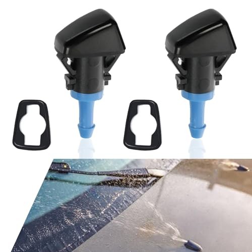 2 PCS Car Windshield Wiper Nozzle with Gasket, Durable Vehicle Wash Nozzle