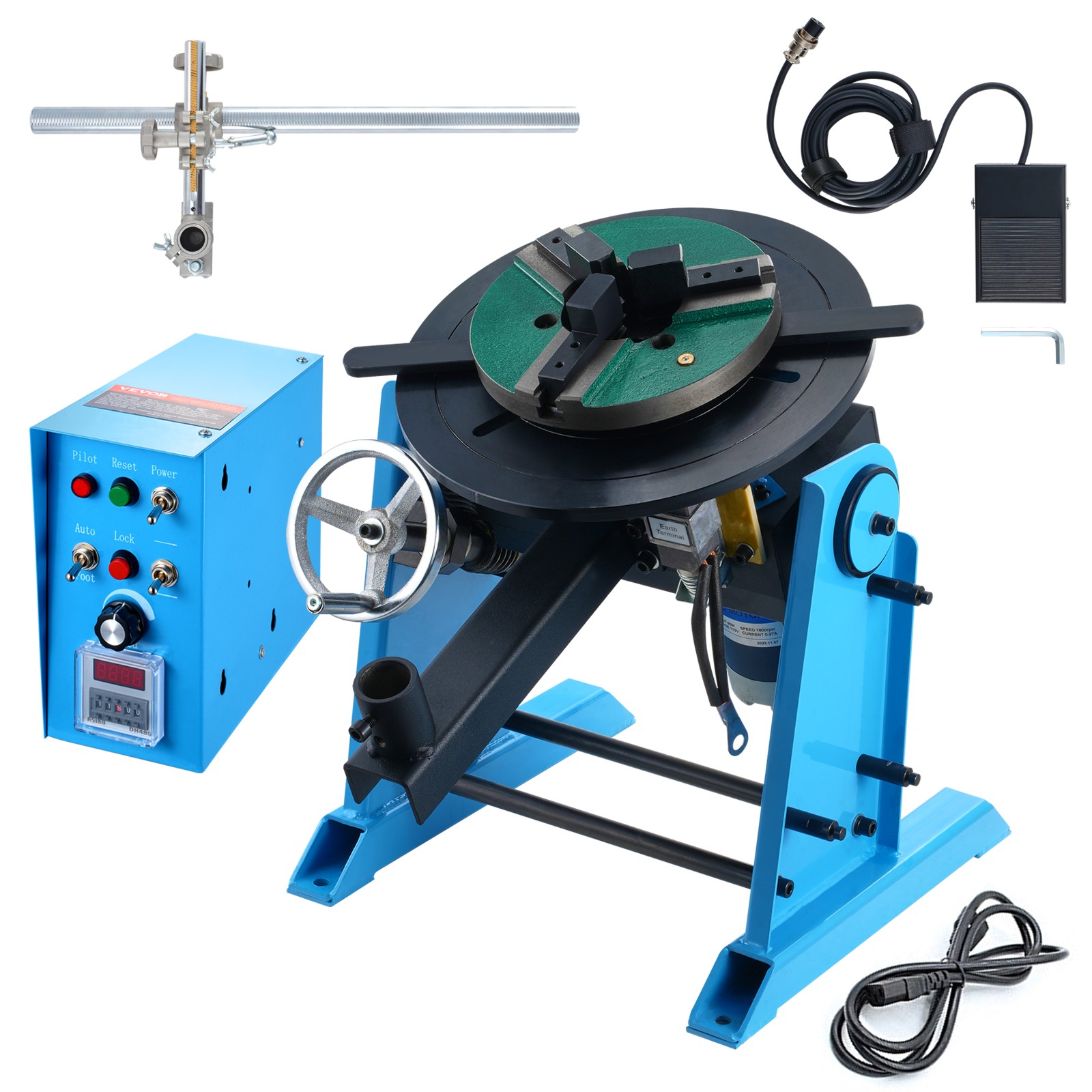 Uimoso 30KG Rotary Welding Positioner 0-90° Positioning Turntable Table 1-12RPM