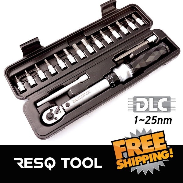 DLC Diamond 1/4" 1-25Nm / 8.9-221 Inch-lb Reversible Drive Gauge- Torque Wrench