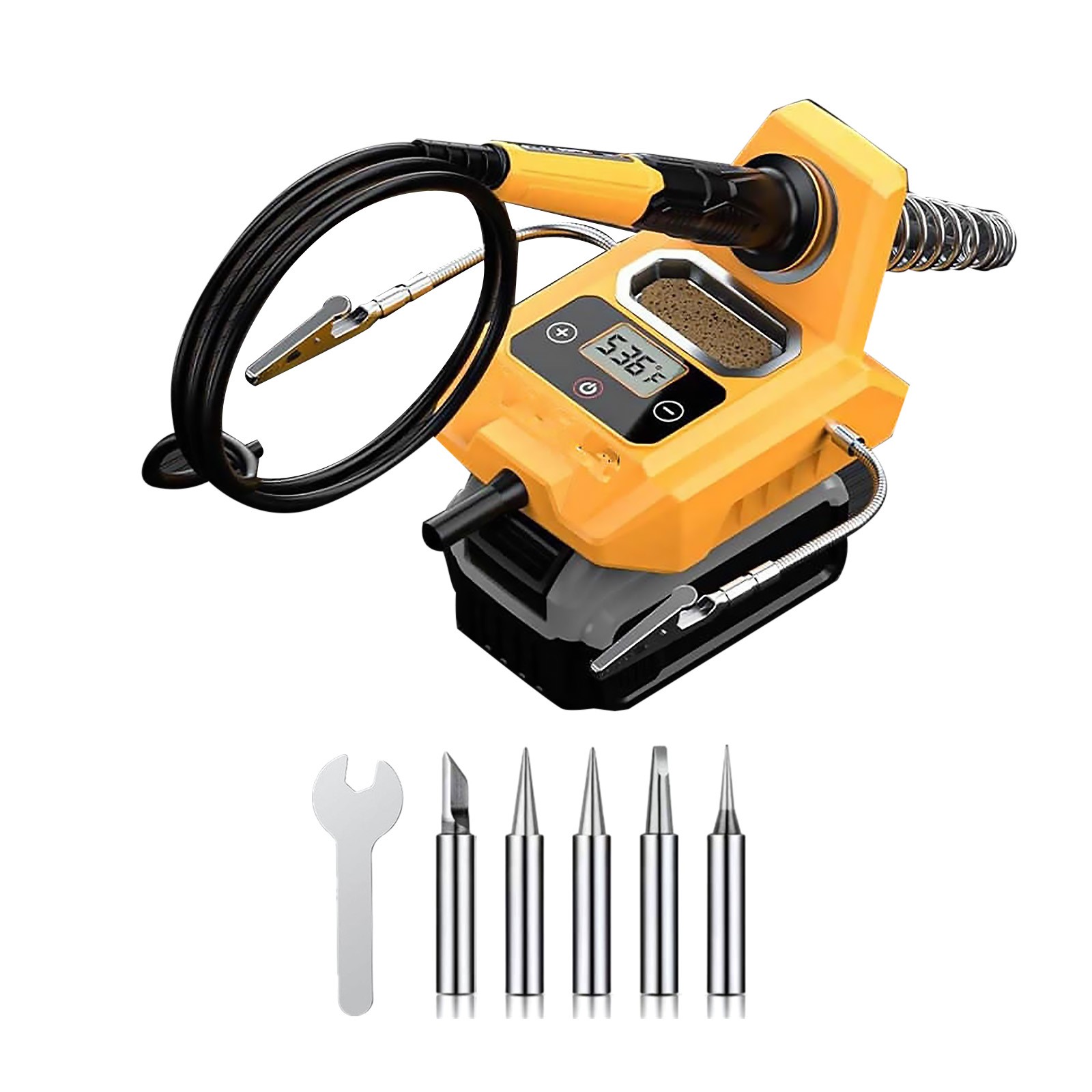 Cordless Soldering Station w Digital Display 2 Helper Arms for Dewalt 20V Max