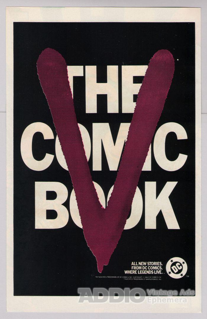 V science fiction 1984 PRINT AD Visitors comic book DC Comics advertisement '80s