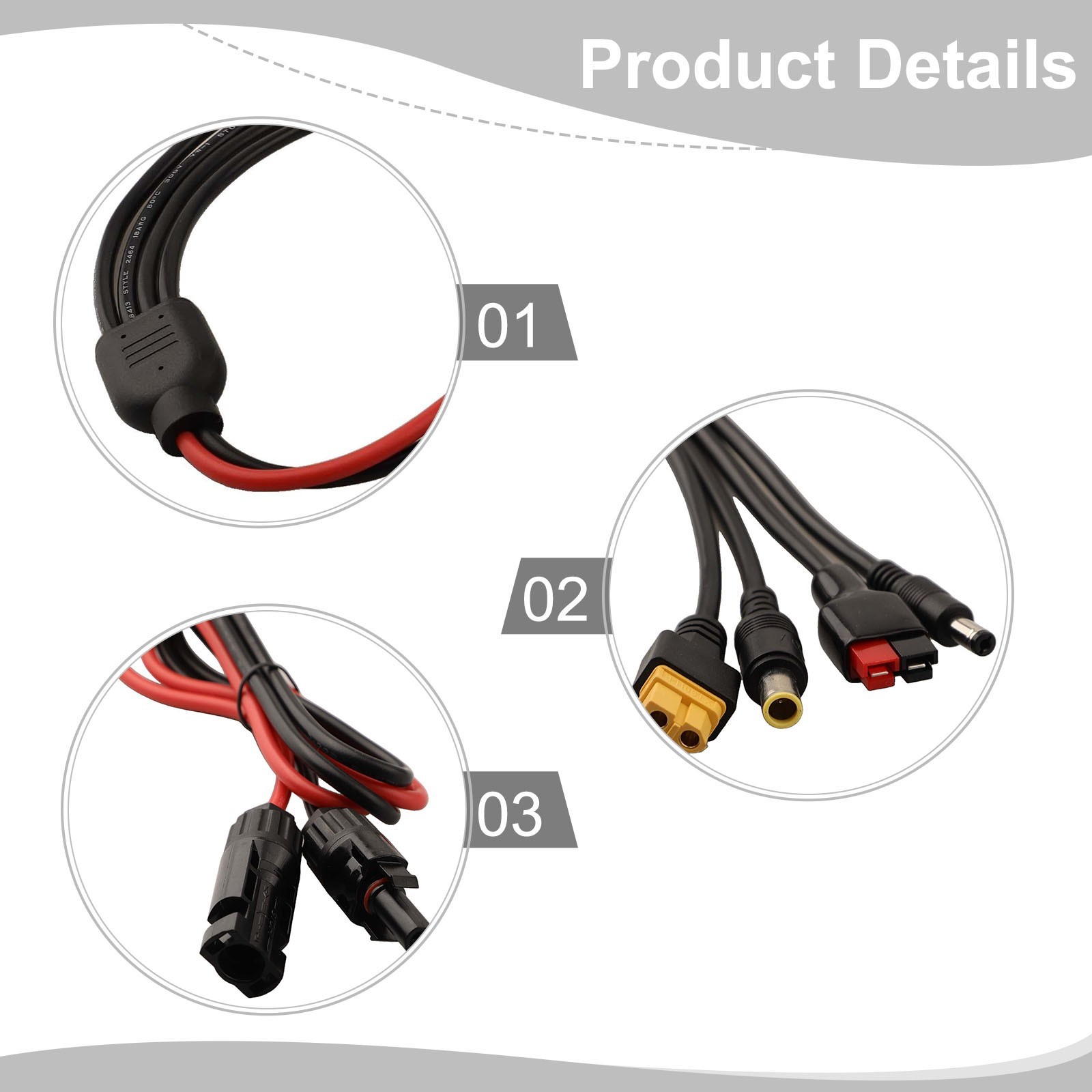 Solar Adapter Kit Station Adapter 140W18V Compatibility Anti-corrosive