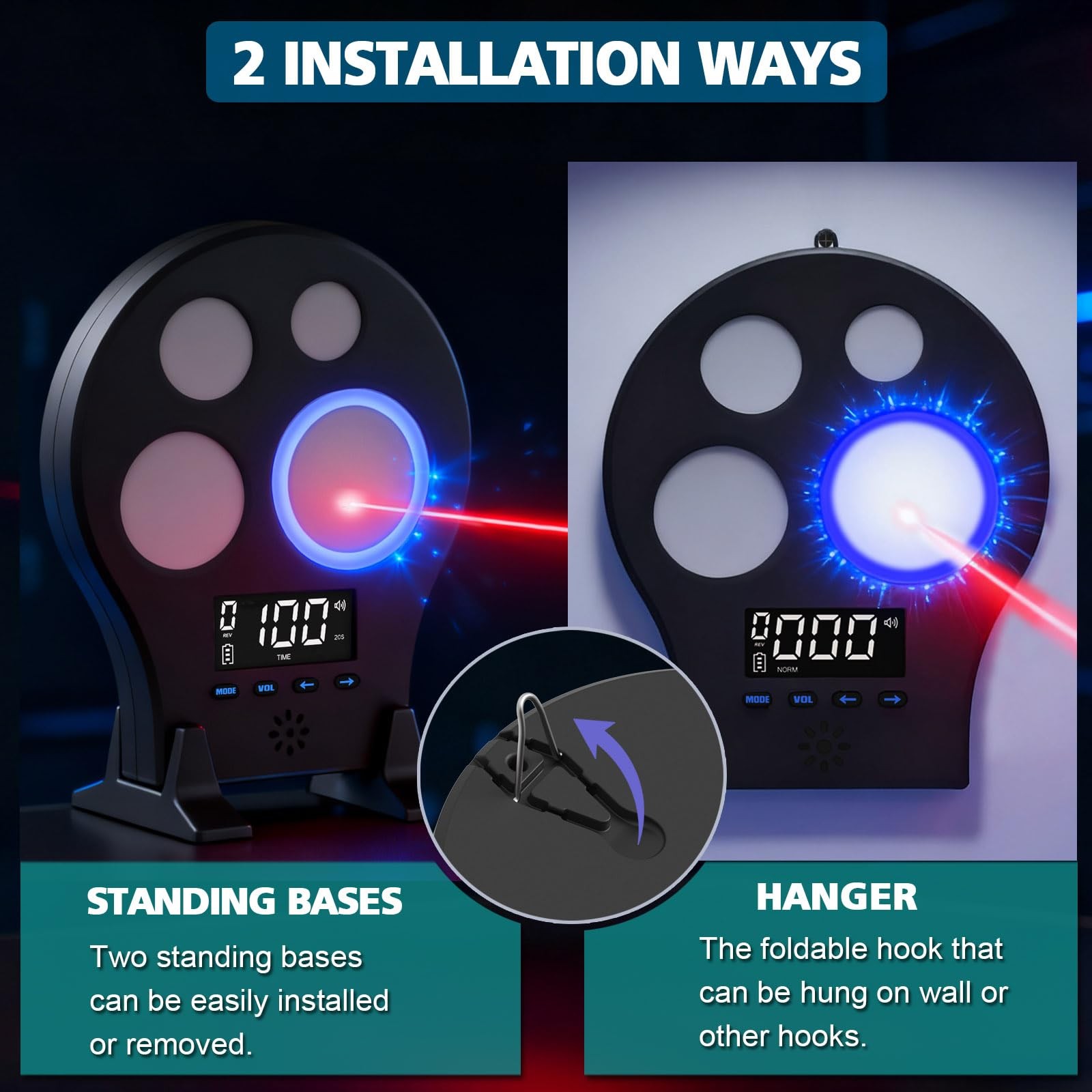 Laser Training Target M-Target - Four-Zone Dry-Fire System, Instant Feedback