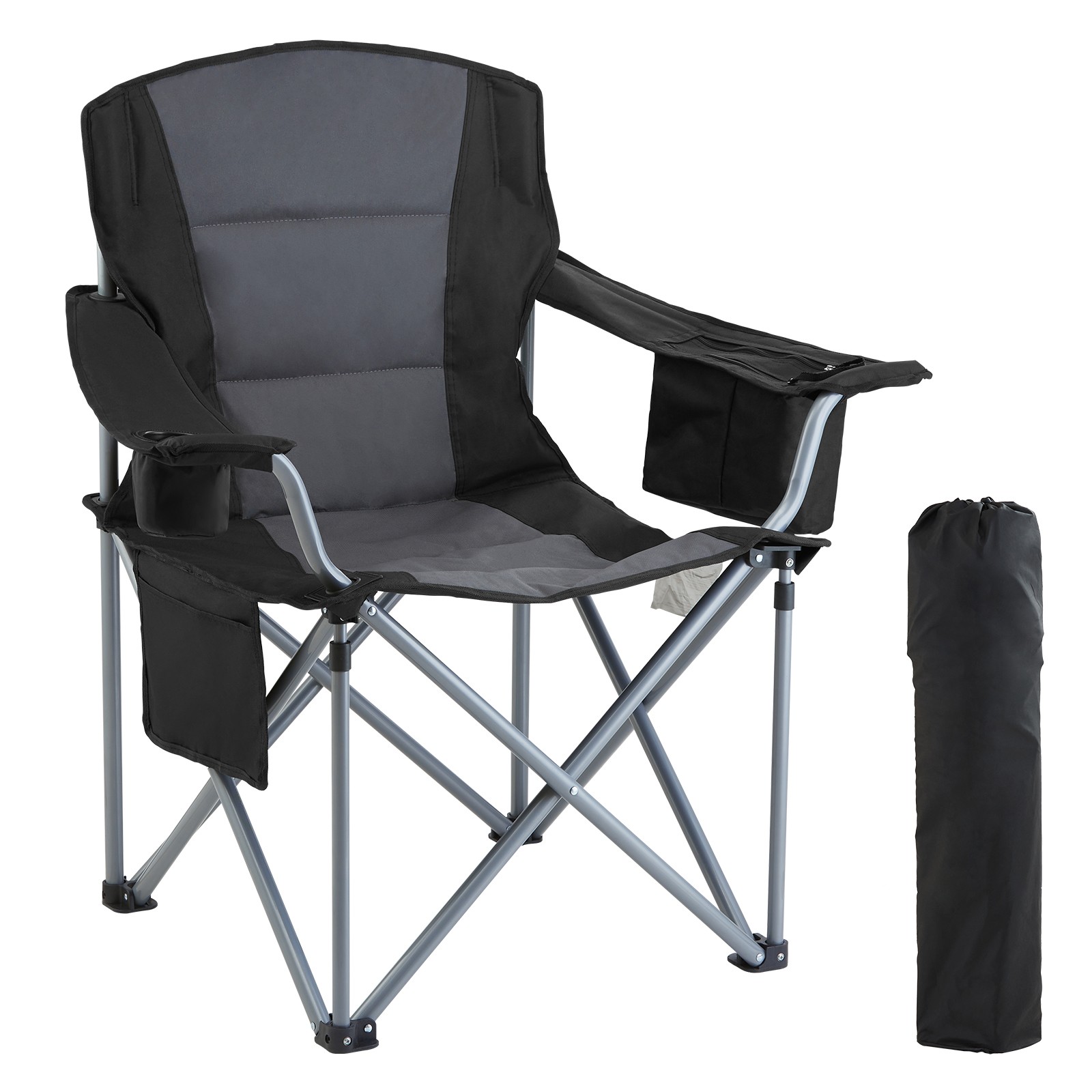 Uimoso Oversized Folding Camping Chair 450lbs with Cup Holder and Cooler Bag