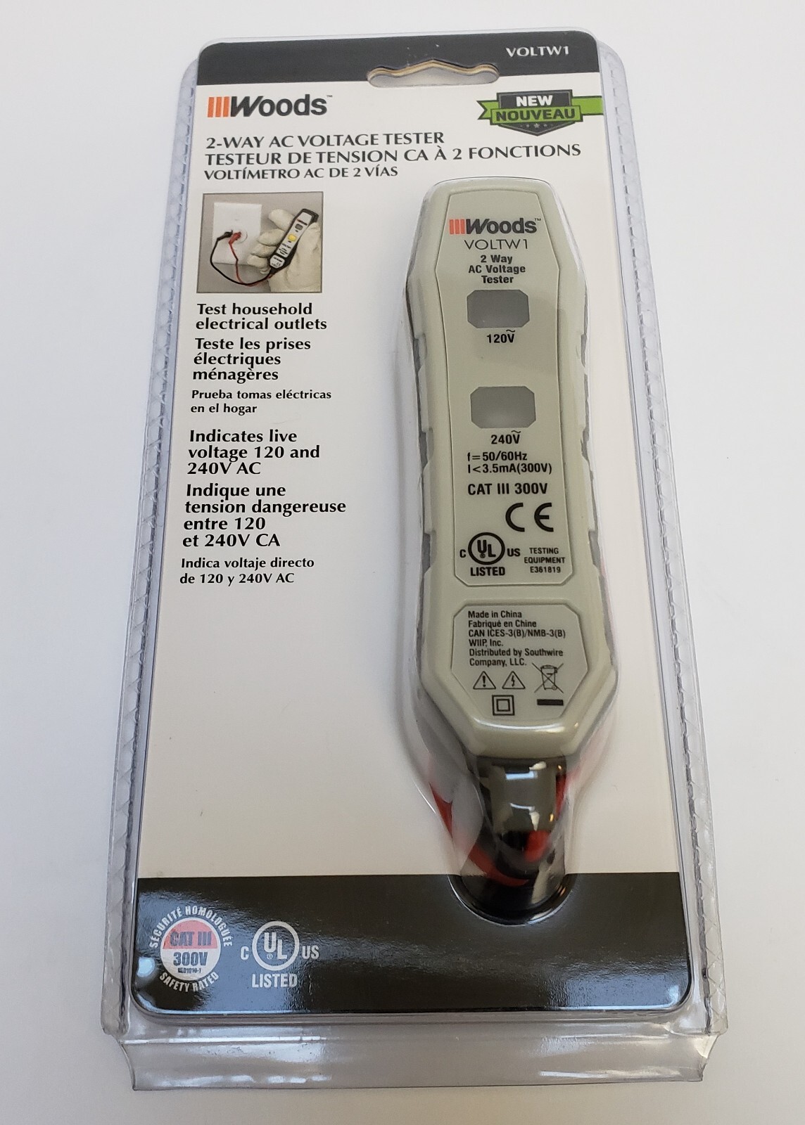 Woods 2-Way AC Voltage Tester VOLTW1
