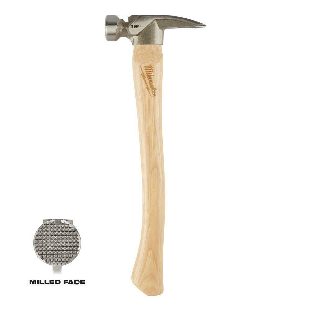 NEW MILWAUKEE Framing Hammer, Milled Face, Magnetic Nail Set, 48-22-9419
