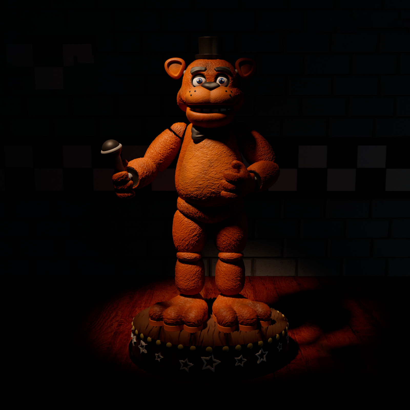 UNPAINTED FNAF Five Nights Freddys Freddy 3d Printed Model Kit 200mm