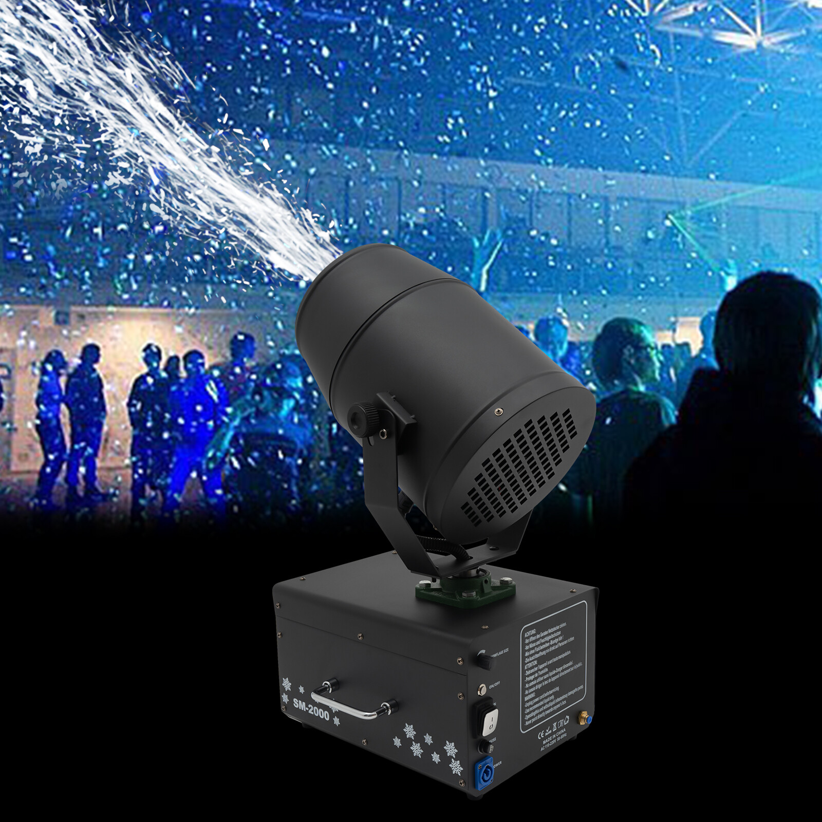 2000w Snow Machine Remote Control Snowflake Spraying Machine Stage Snow Blowing