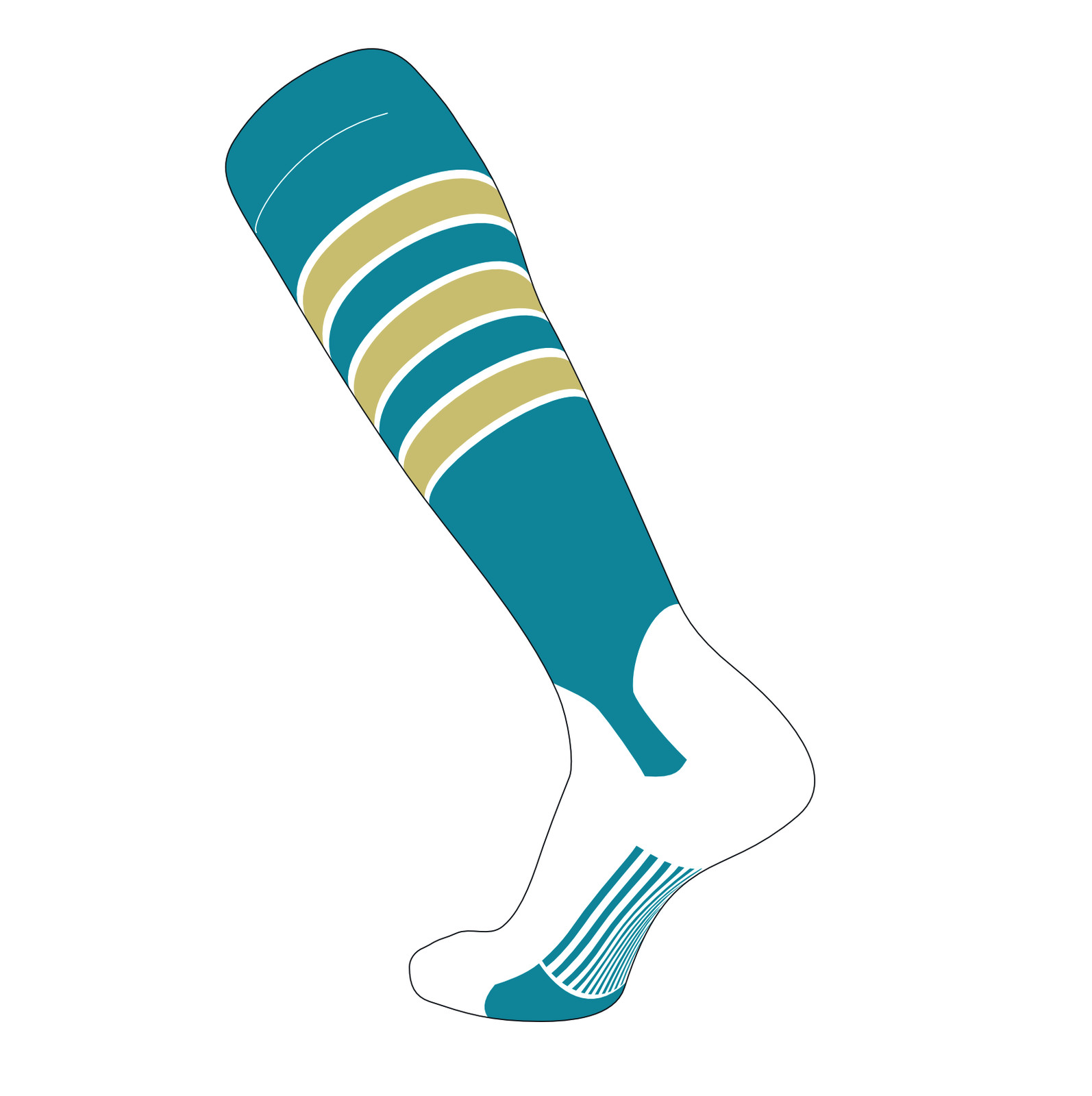 TCK Elite Baseball Knee High Stirrup Socks (D, 5in) Maroon, White, Vegas Gold