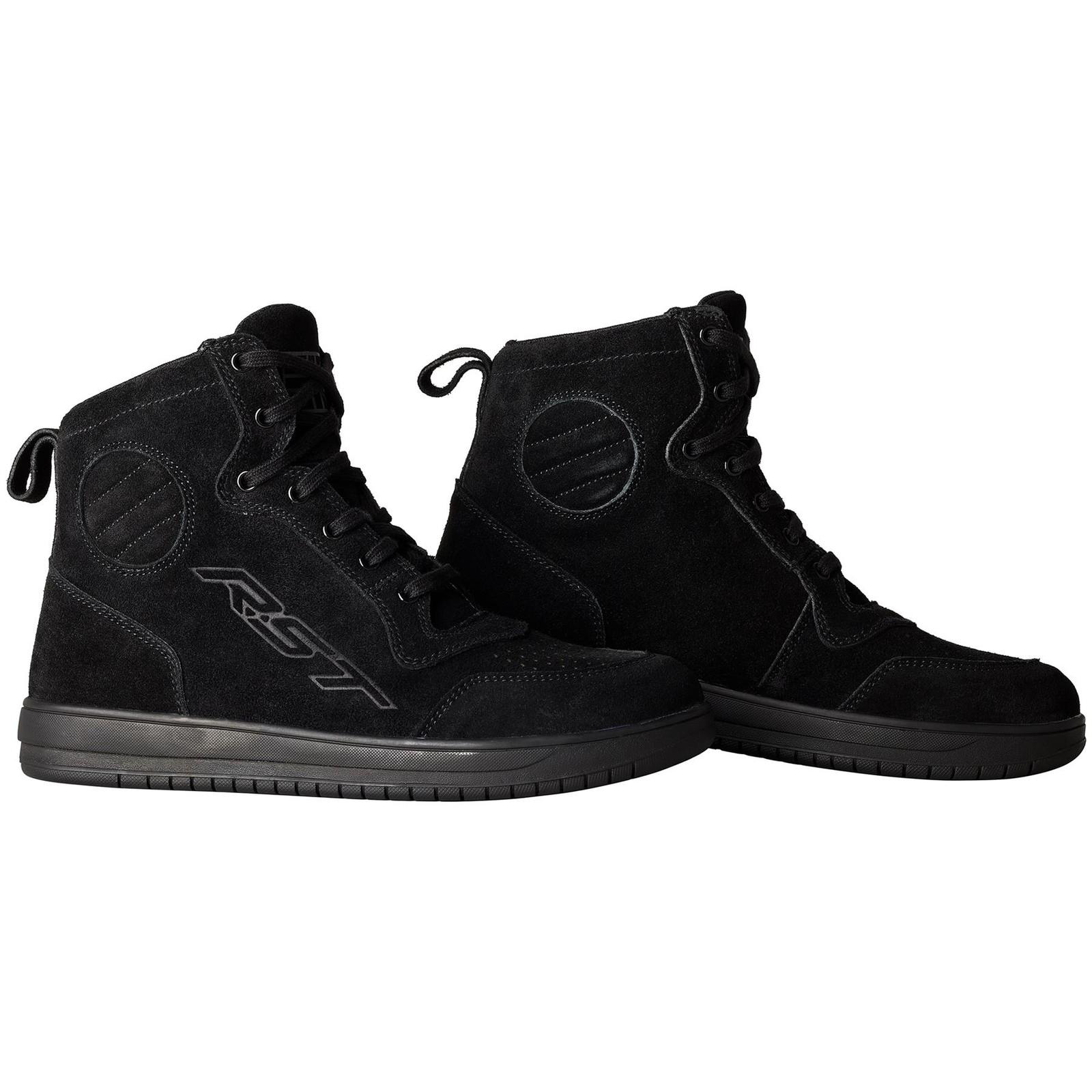 RST Hi-Top Ladies Motorcycle Boots Casual Summer Motorbike Sneakers Grey Suede