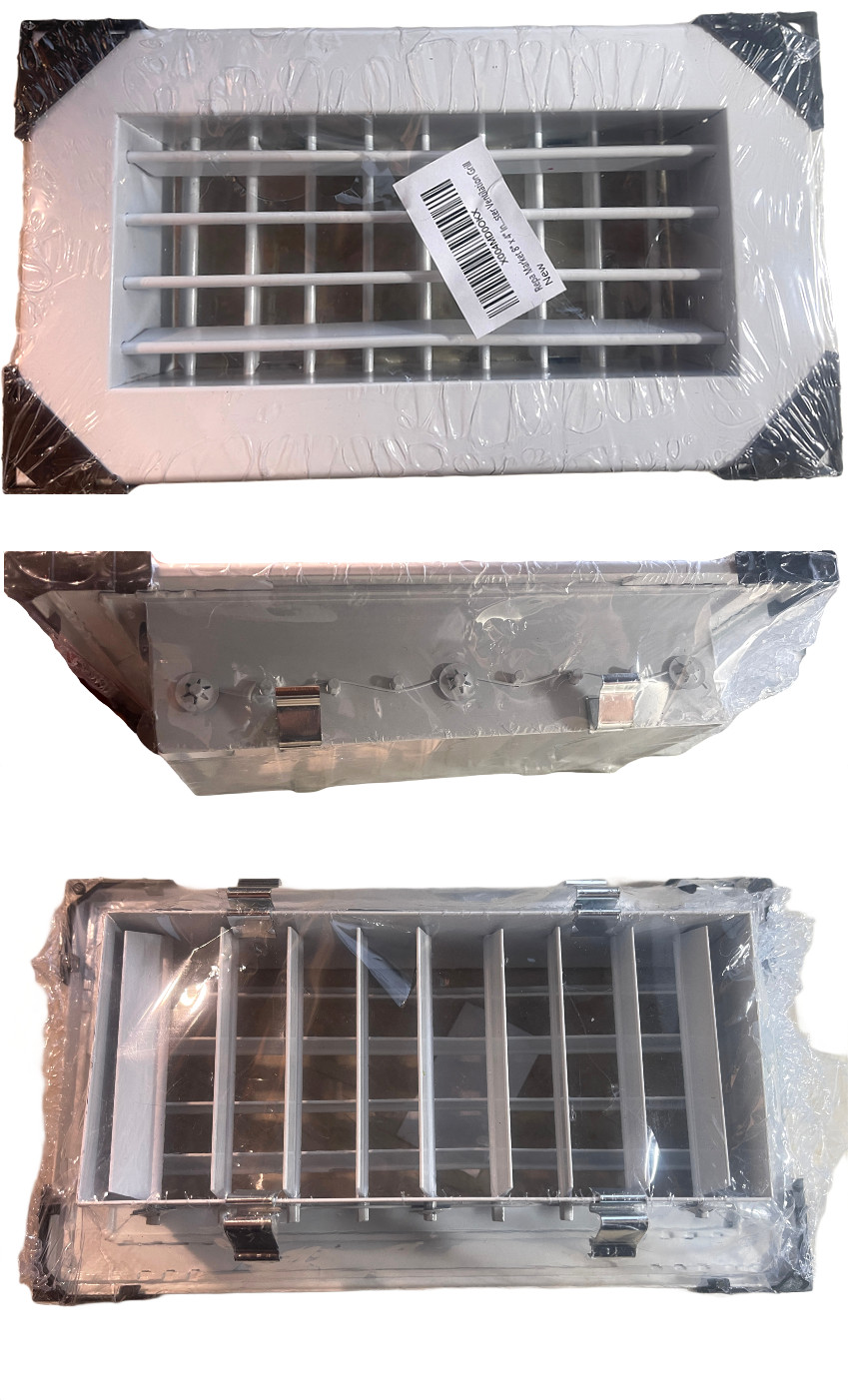 Repa Market 8" x 4" Insert Snapin Register Ventilation Grill/White Hard2Find 16z