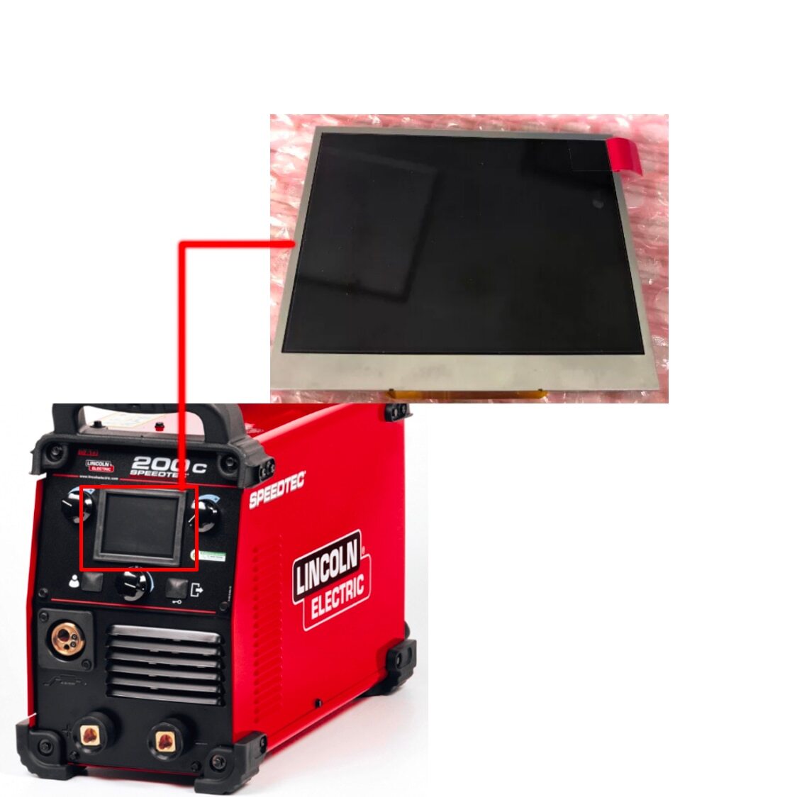 Lincoln SPEEDTEC 200C 0942172001R Multi-Process Welding Machine Lcd Display