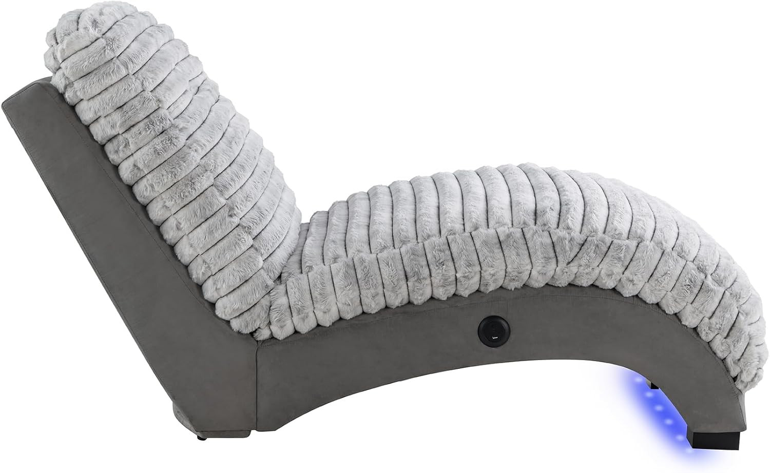 Grey Chaise Lounge with USB