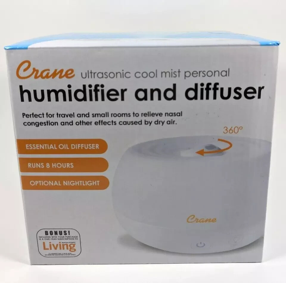 Crane Ultrasonic Cool Most Personal Humidifier & Essential Oil Diffuser NEW