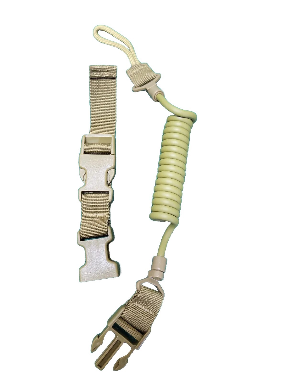 Tan Pistol Lanyard US Tactical Heavy Duty Quick Release Elastic Sling