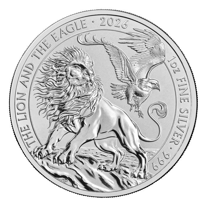 2026 Great Britain Lion and Eagle 1 oz .999 Fine Silver Coin