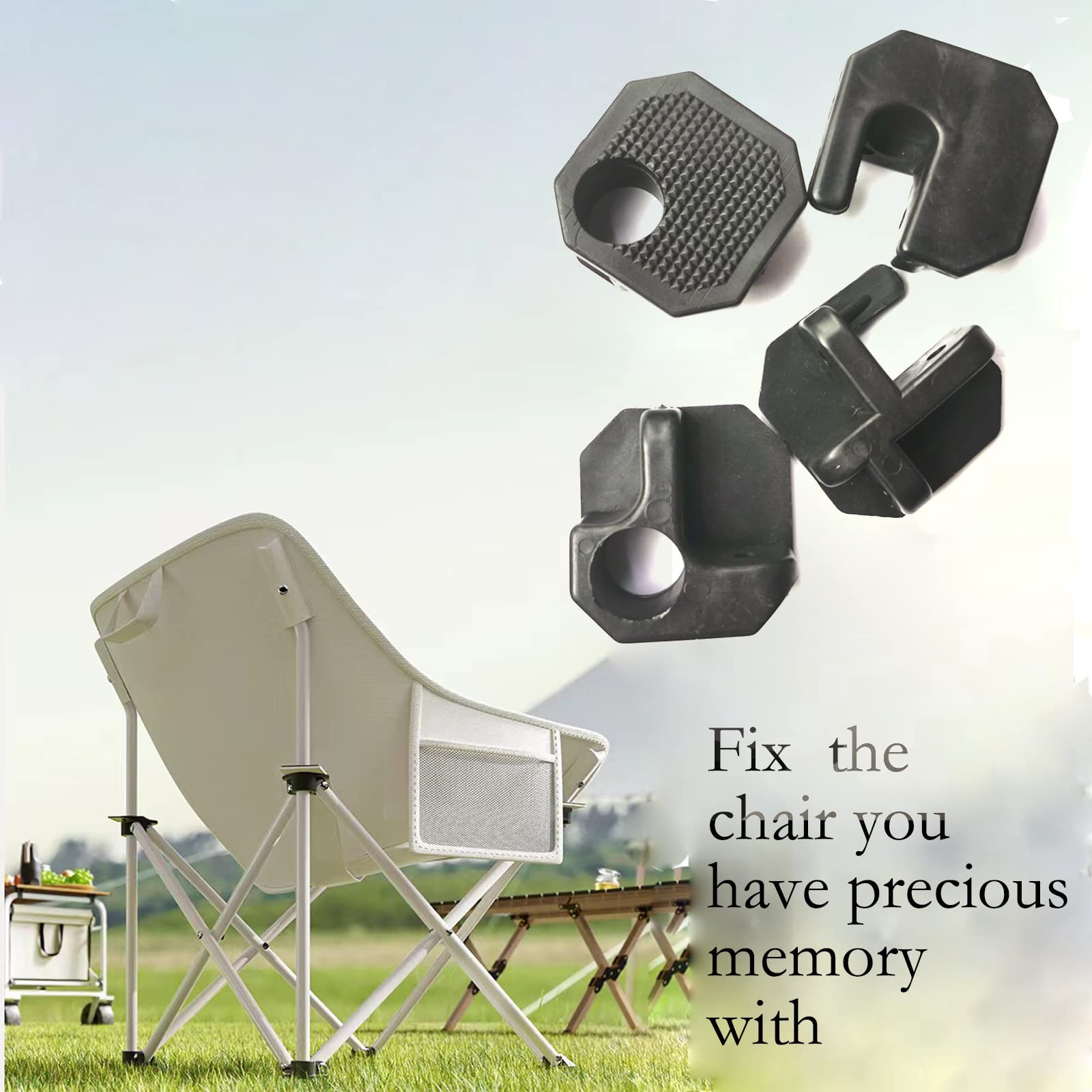 Camping Chair Repair Accessories, 2 Pack Upper Back and 2 Pack Upper Front At...