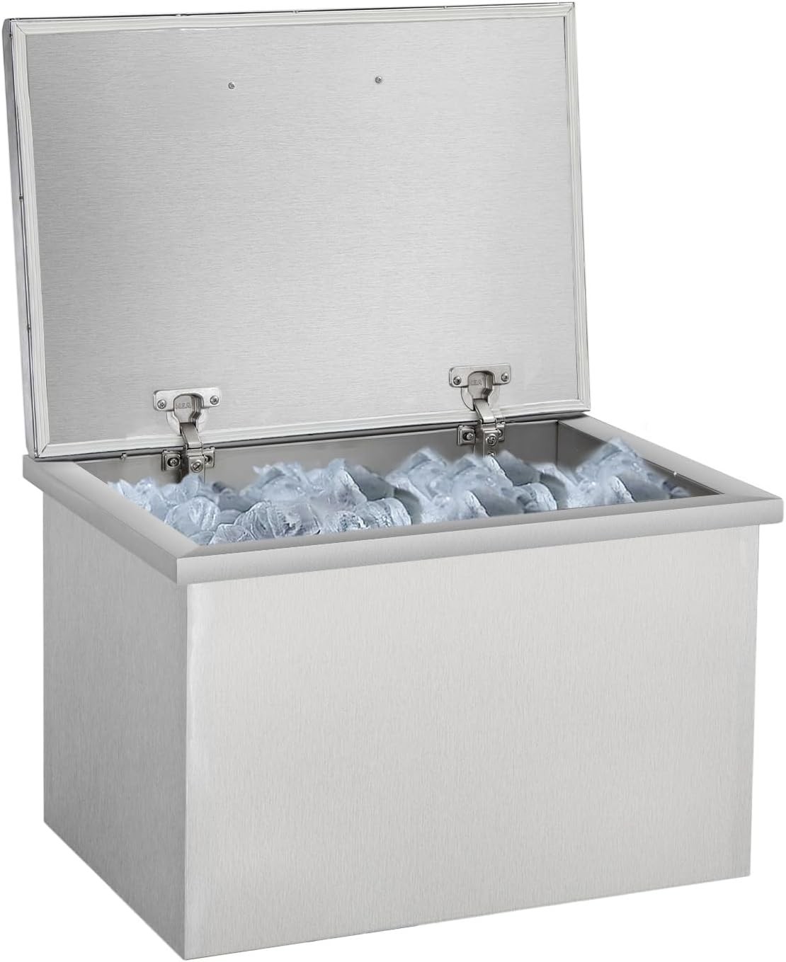 Drop in Ice Chest, 28L x 18W x 17H Inch Drop in Ice Bin with Hinged Cover