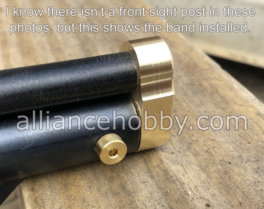 Crosman 1377 1322 P1377 P1322 Solid Brass Barrel Band + Front Sight Post