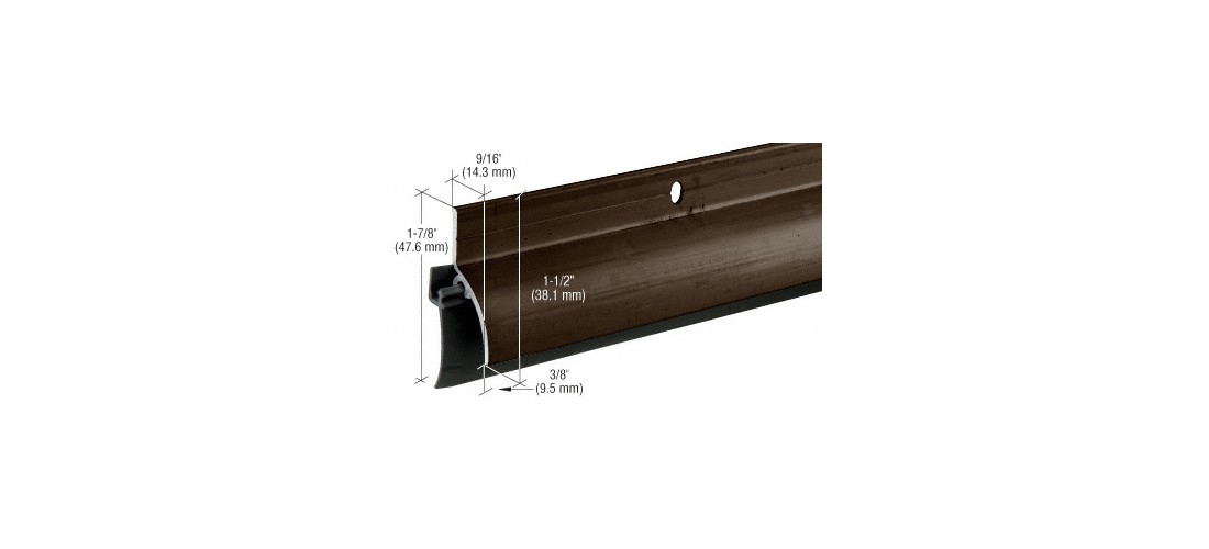 CRL Dark Bronze Anodized Door Sweep & Rain Drip Combo for 36" W Door Seal