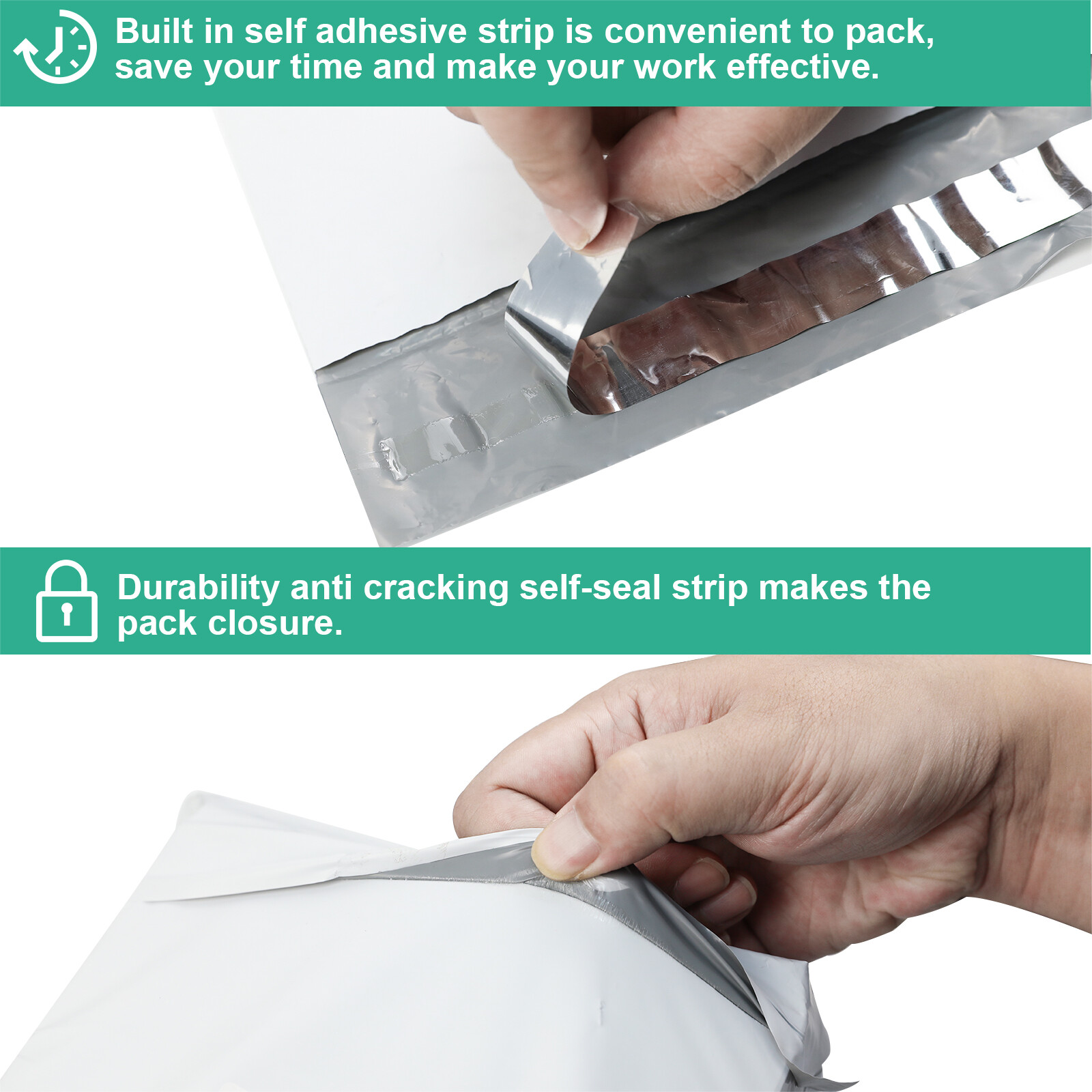 50 Poly 19x24 White Poly Mailers Shipping Envelopes Mailing Bags 2.5 Mil