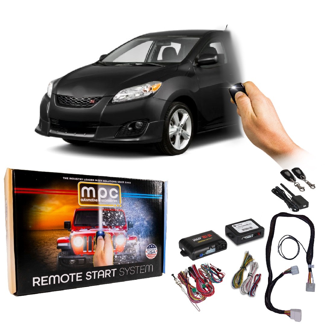 1-Button Remote Starter For 2009-2010 Toyota Matrix Dot-Key - Plugin T-Harness
