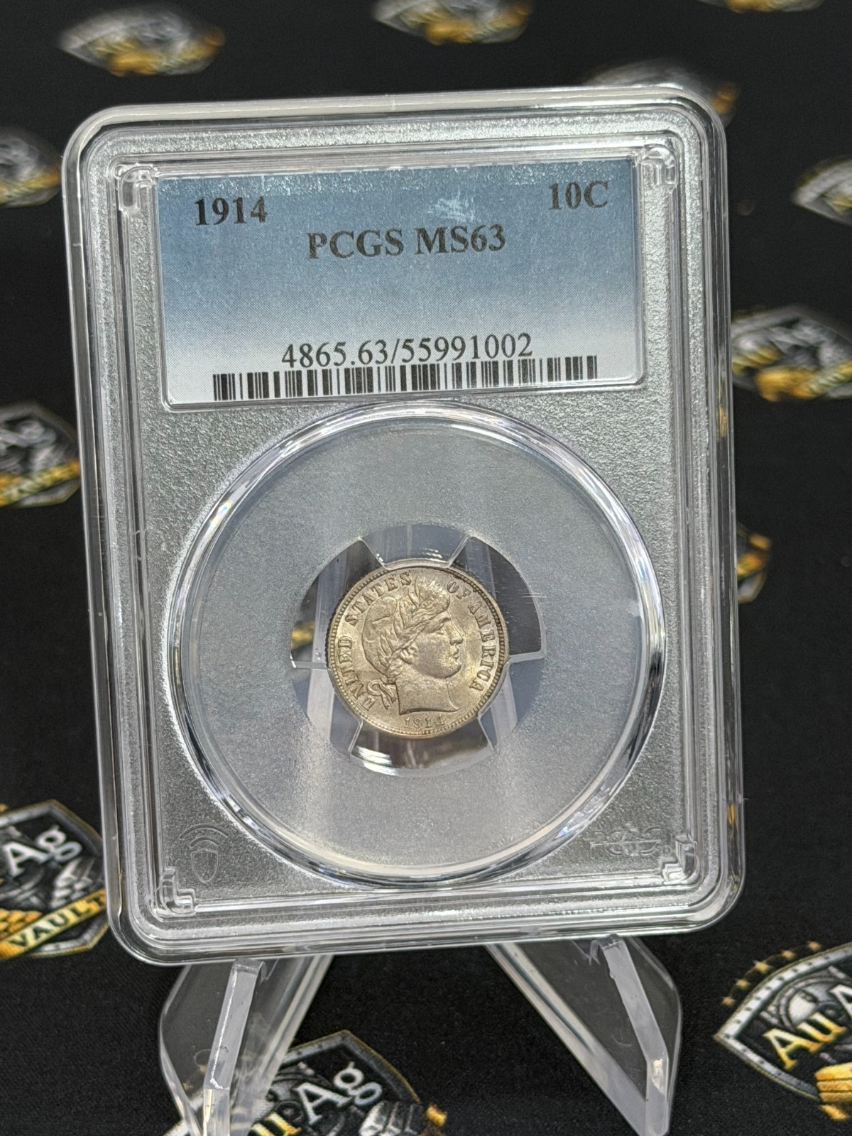 1914 Barber Dime 10C PCGS MS63 Silver Business Strike Philadelphia Mint