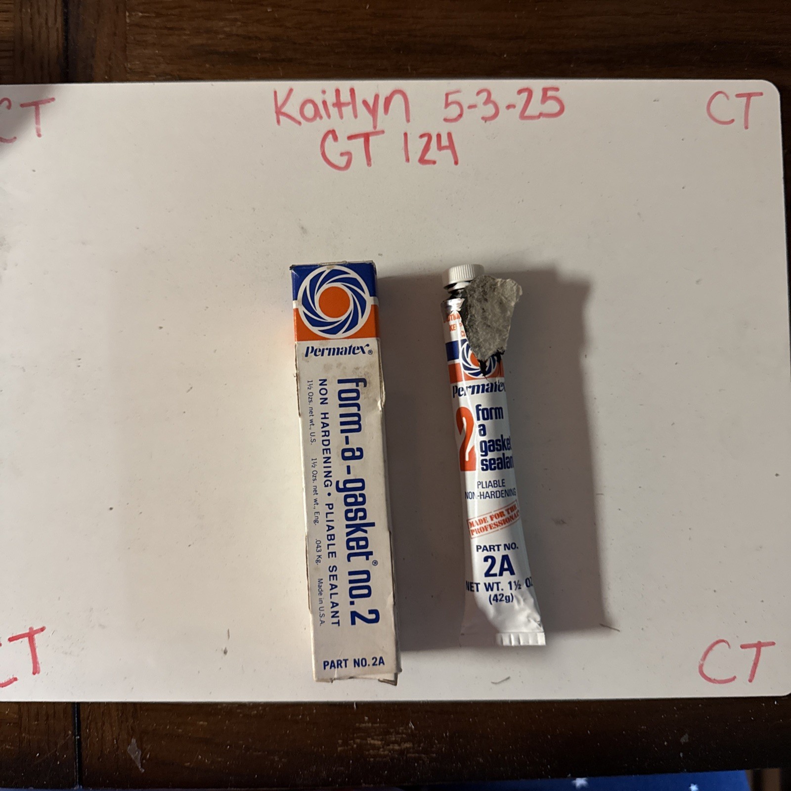 1982 PERMATEX Tube To Form A Gasket Seal Step 1 Made In Kansas City