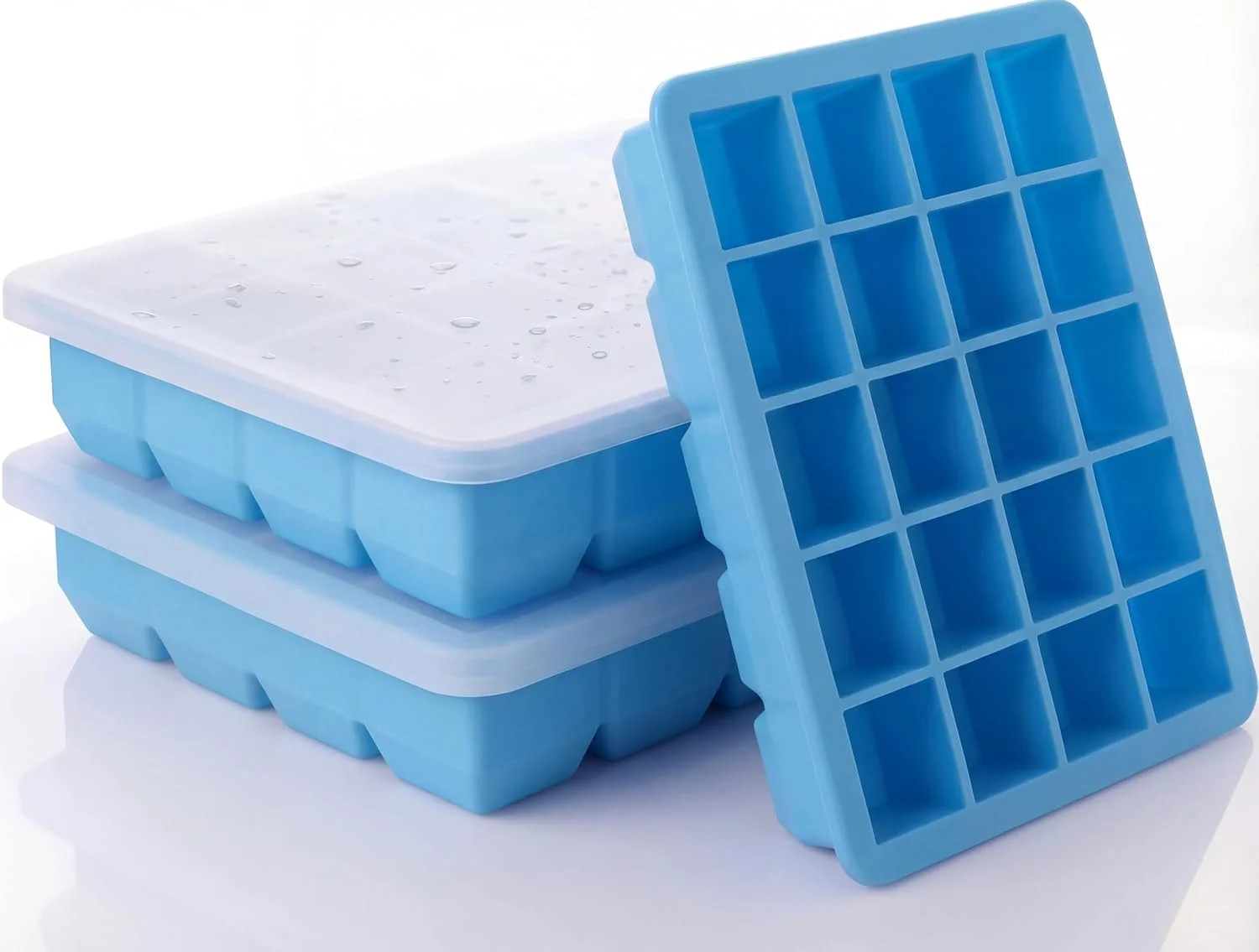 1 Tbsp Silicone Freezer Molds -silicone freezer trays with lid,3 Pack-Soup freez