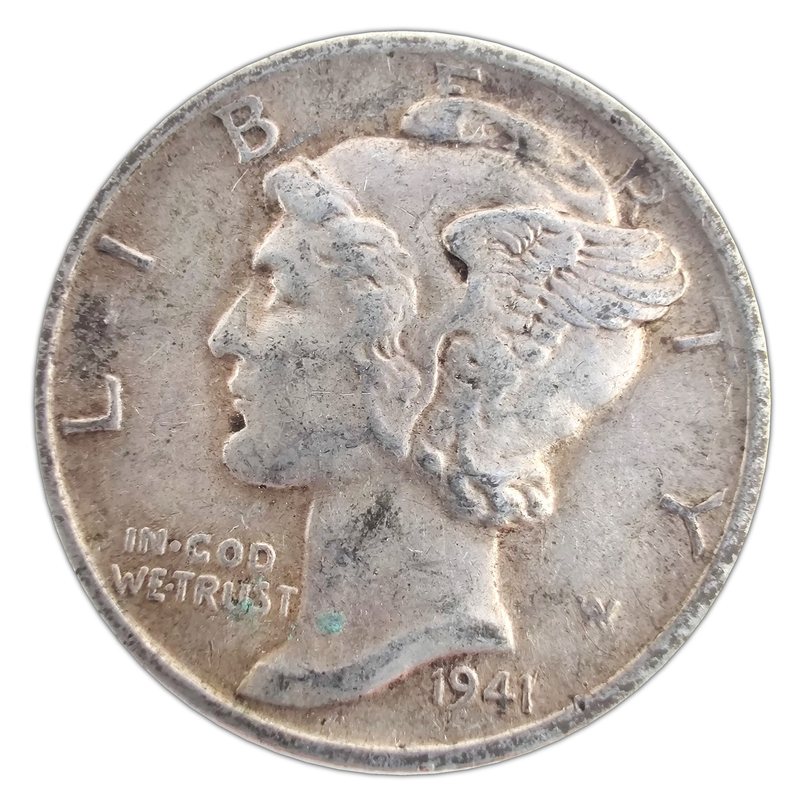 1941-S Mercury Dime VF Very Fine 90% Silver