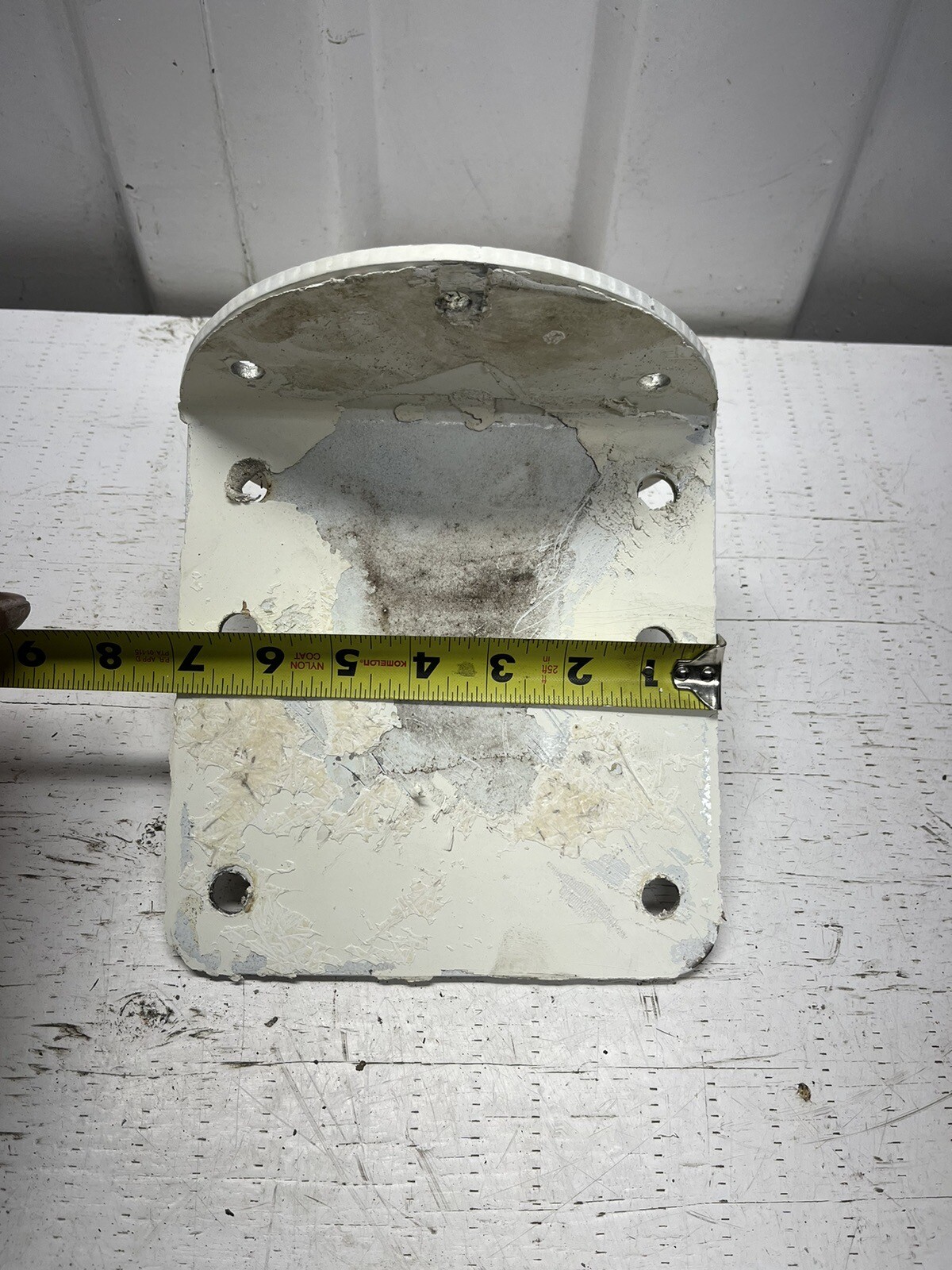 Stainless Sailboat Winch Base Bracket On 80 Degree Angle 7” Round